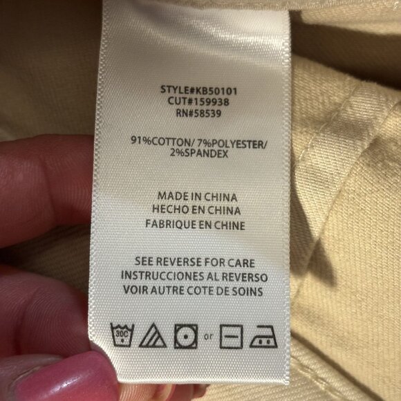 Kut From The Kloth Meg Beige Wide-Leg Pants Size 12 Cotton Blend - Picture 11 of 13